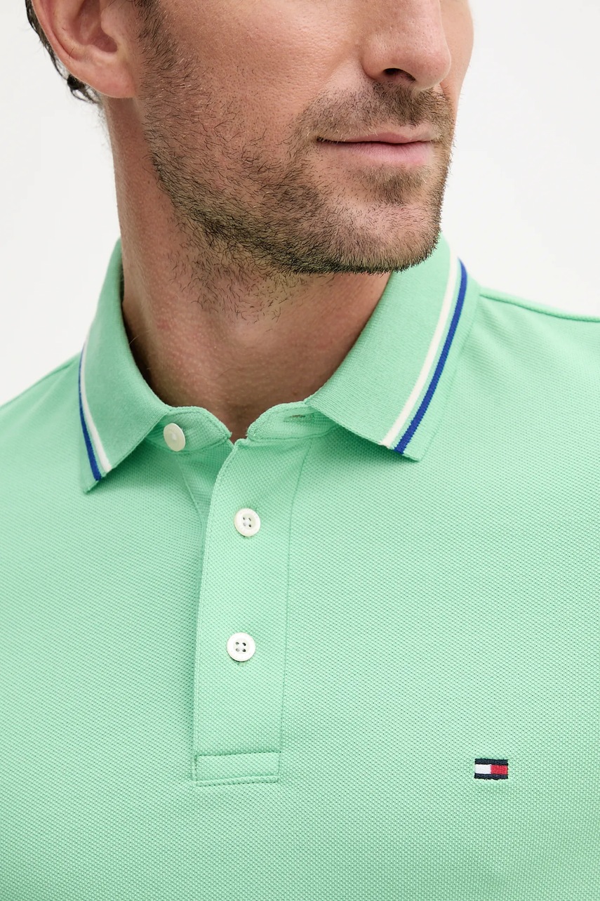 Πόλο Tommy Hilfiger χρώμα: ροζ, MW0MW39993 φωτογραφία