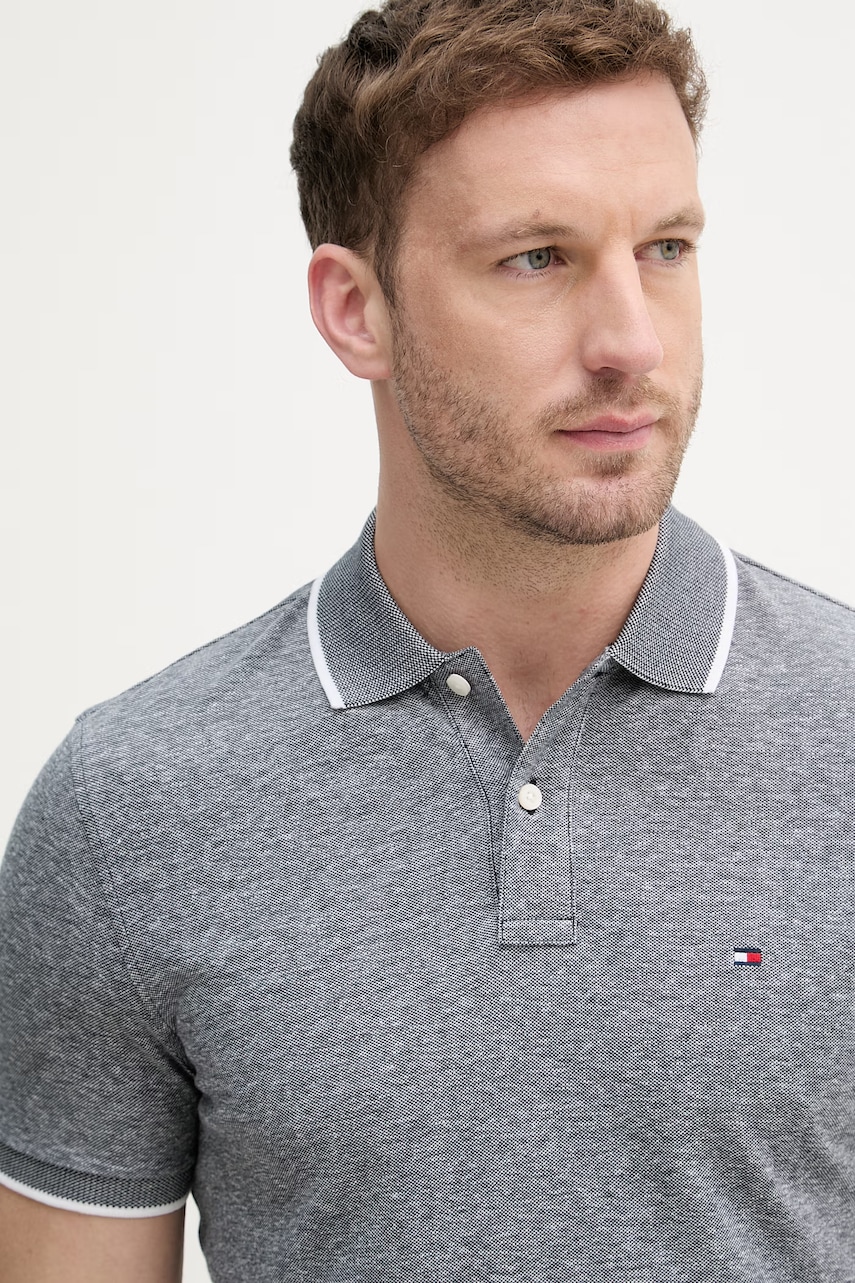 Tommy Hilfiger polo tričko pánske s prímesou ľanu