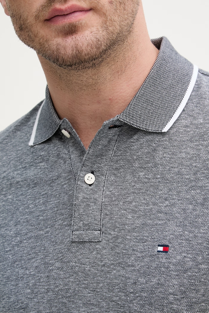 Tommy Hilfiger polo tričko pánske s prímesou ľanu