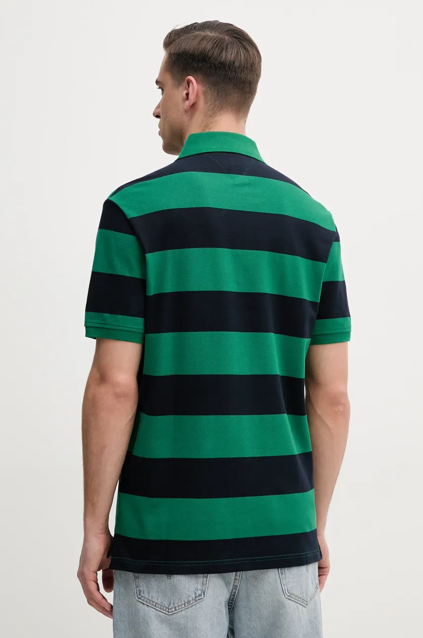 Поло Tommy Hilfiger мужское цвет зелёный узорное MW0MW39045 Поло Tommy Hilfiger мужское цвет зелёный узорное MW0MW39045