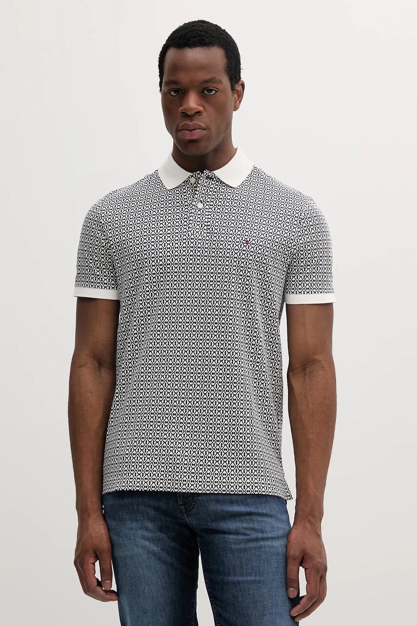 Levně Bavlněné polo tričko Tommy Hilfiger tmavomodrá barva, MW0MW39234