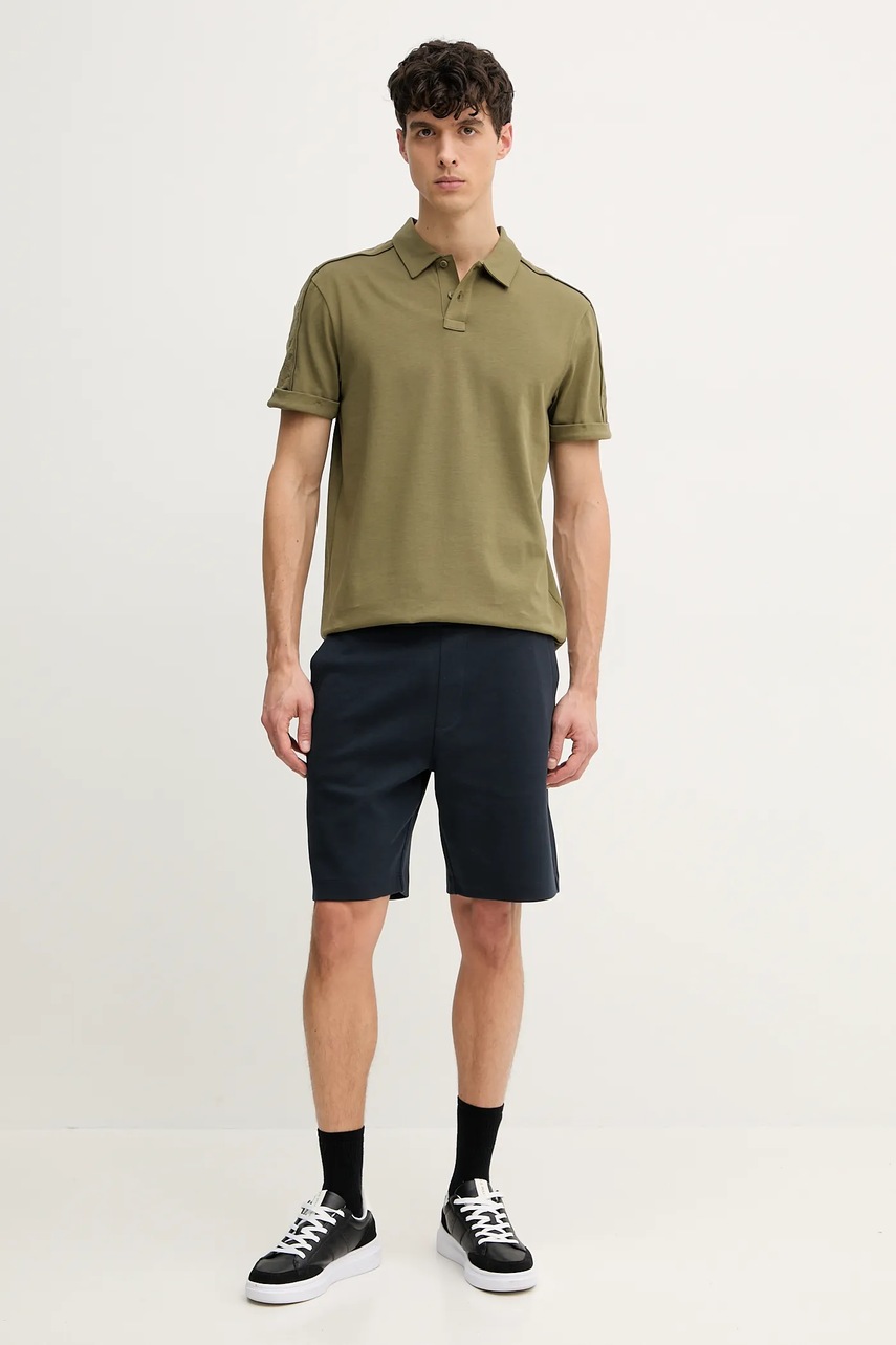 Хлопковое поло Joop! мужское цвет зелёный однотонное 30045558 Хлопковое поло Joop! мужское цвет зелёный однотонное 30045558
