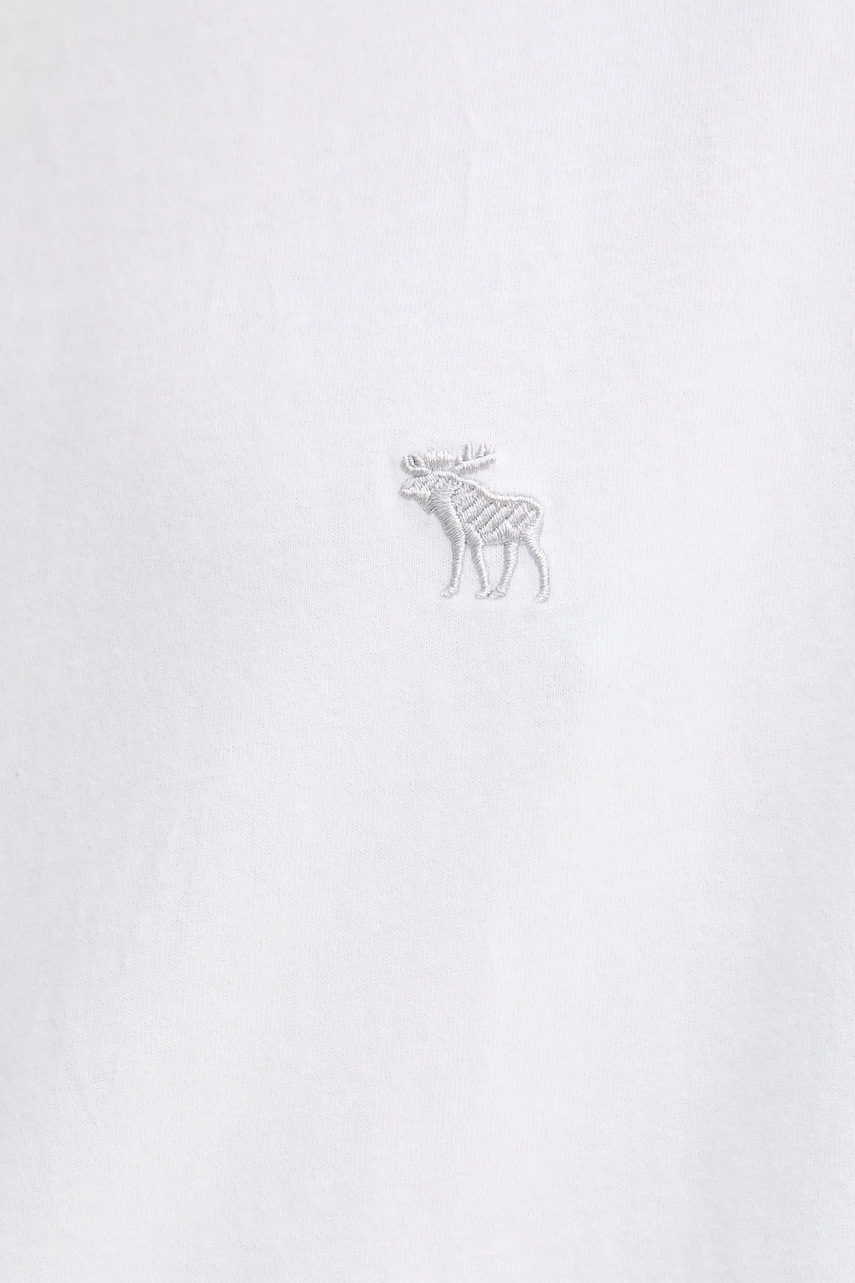 Βαμβακερό μπλουζάκι Abercrombie & Fitch ανδρικό, χρώμα: άσπρο, KI124-5181 φωτογραφία