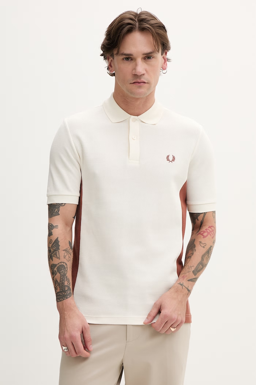 Βαμβακερό μπλουζάκι πόλο Fred Perry
