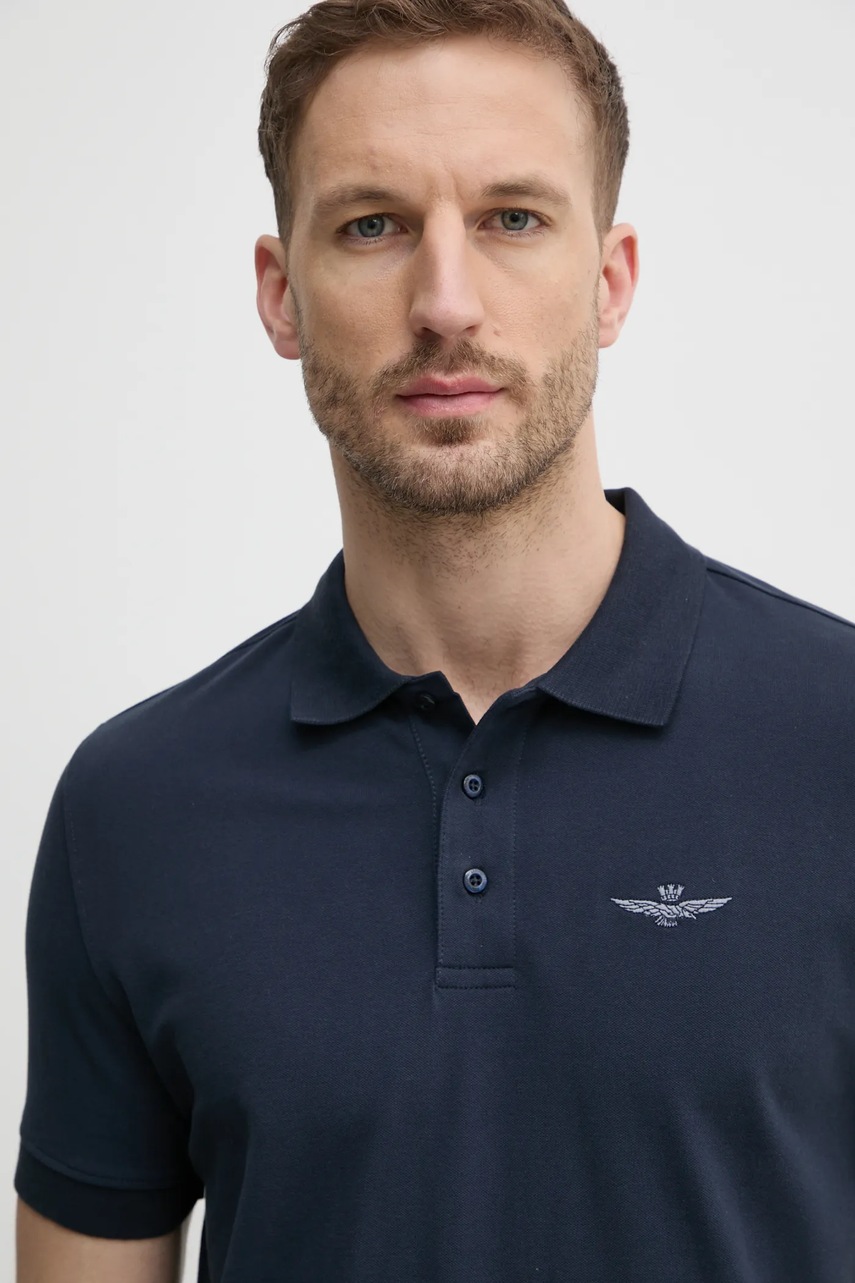 Поло Aeronautica Militare чоловіче колір синій з аплікацією PO1843P191 