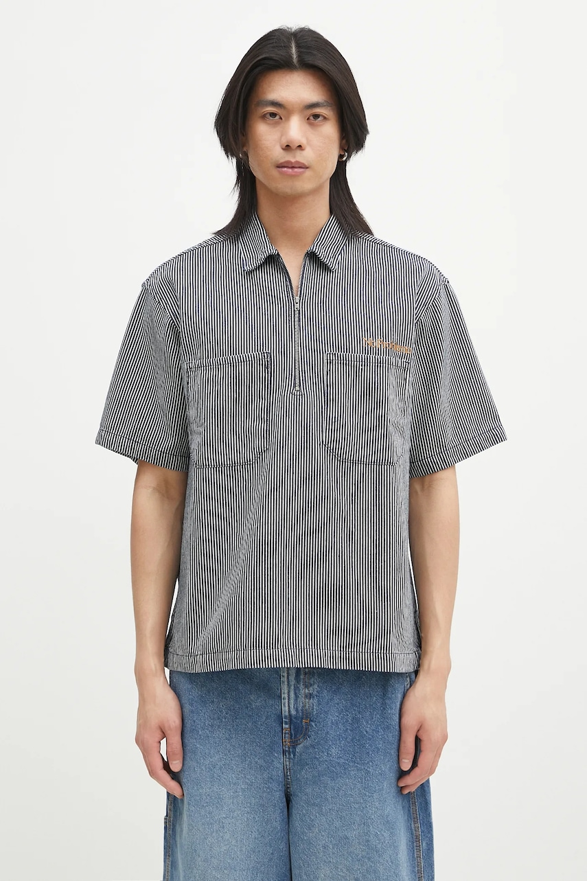 No Problemo polo de bumbac Mini Problemo SS Work Shirt - Denim