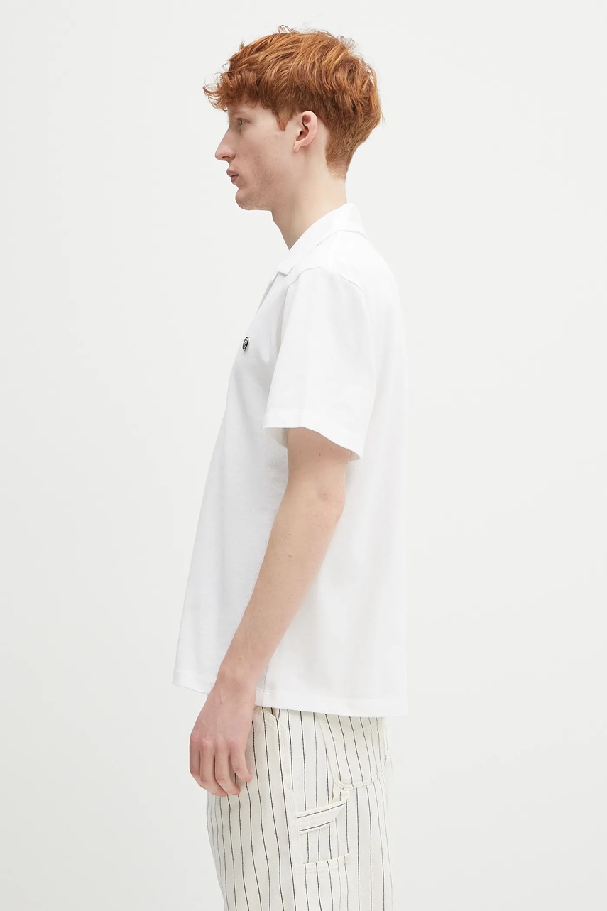 Βαμβακερό μπλουζάκι πόλο AMBUSH Polo Shirt ανδρικό, χρώμα: άσπρο, 12115323 φωτογραφία