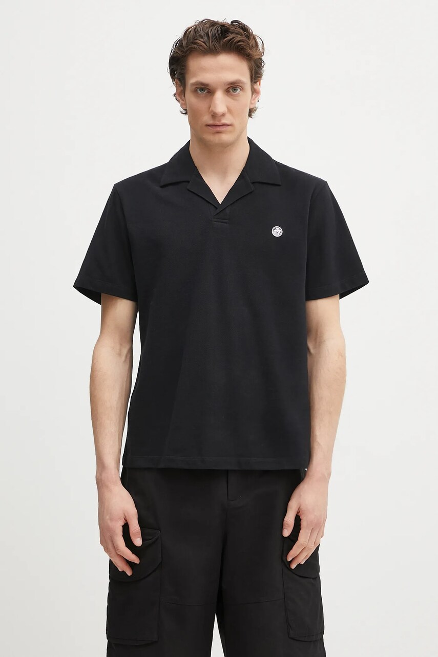AMBUSH polo de bumbac Polo Shirt culoarea negru, uni, 12115323