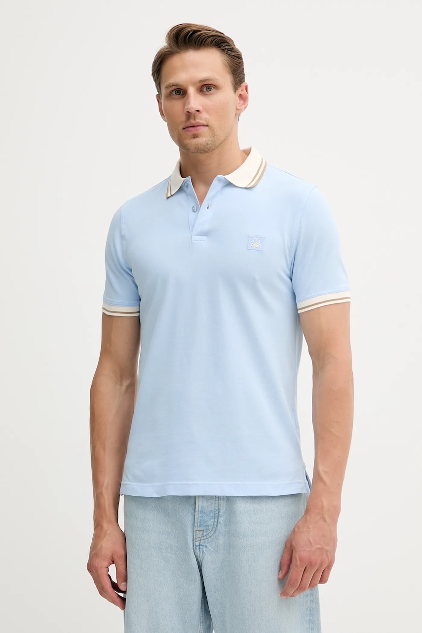 United Colors of Benetton tricou polo uni, 3F9HU302E