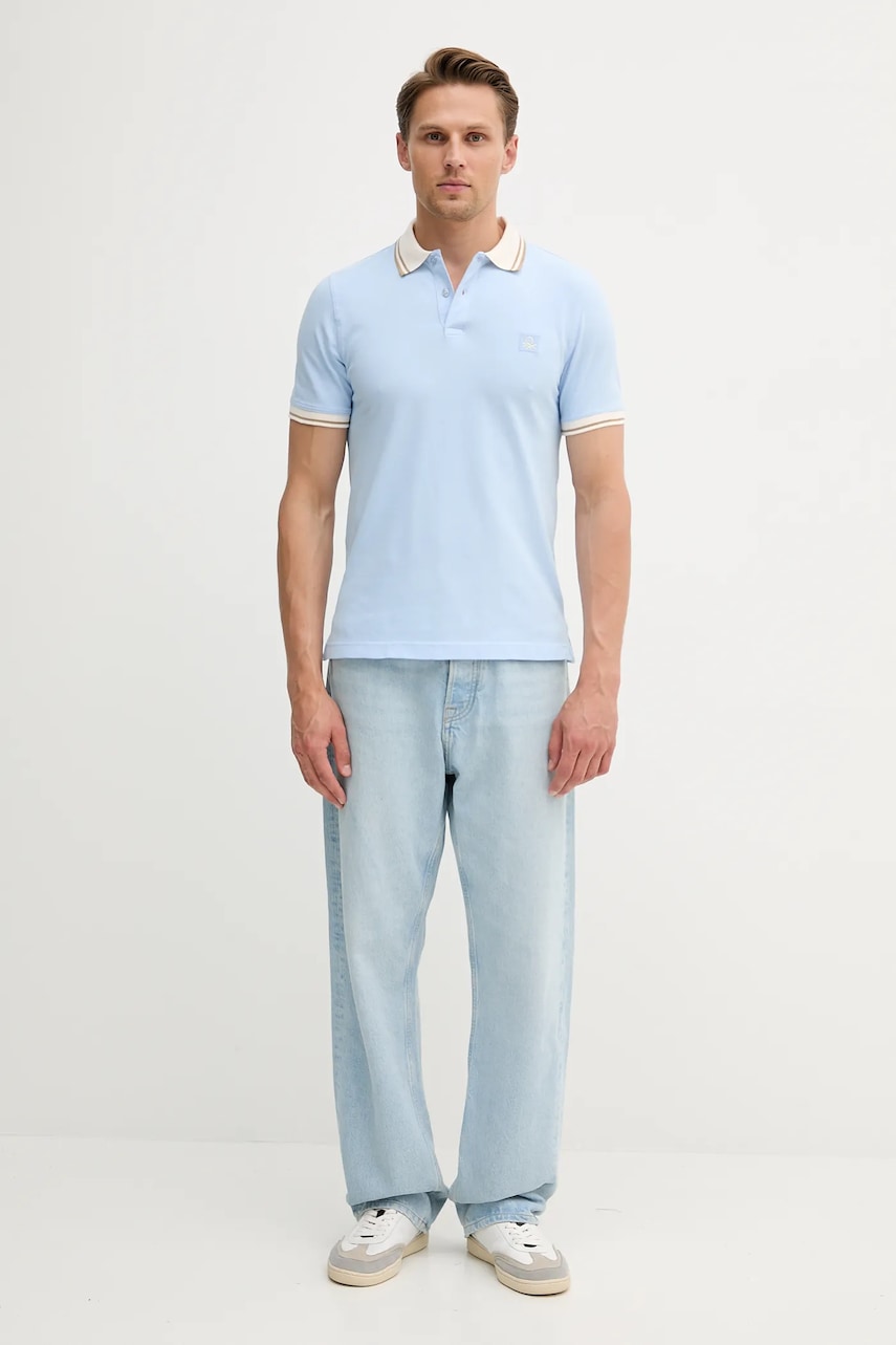 Поло United Colors of Benetton однотонное 3F9HU302E Поло United Colors of Benetton однотонное 3F9HU302E