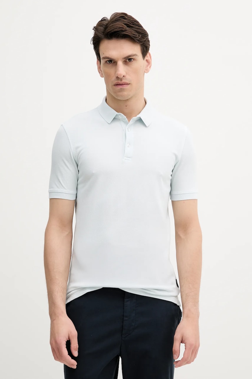 Sisley polo de bumbac uni, 3089S300T