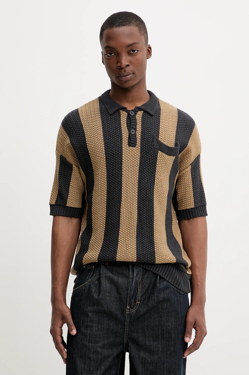 The Ragged Priest tricou polo culoarea gri, modelator, RPSS252030KW