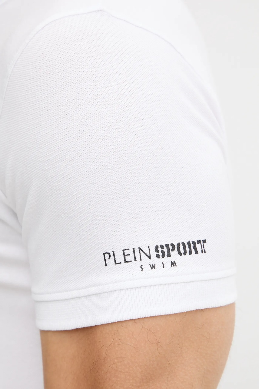 Πόλο PLEIN SPORT χρώμα: άσπρο, PS25MPL01 φωτογραφία