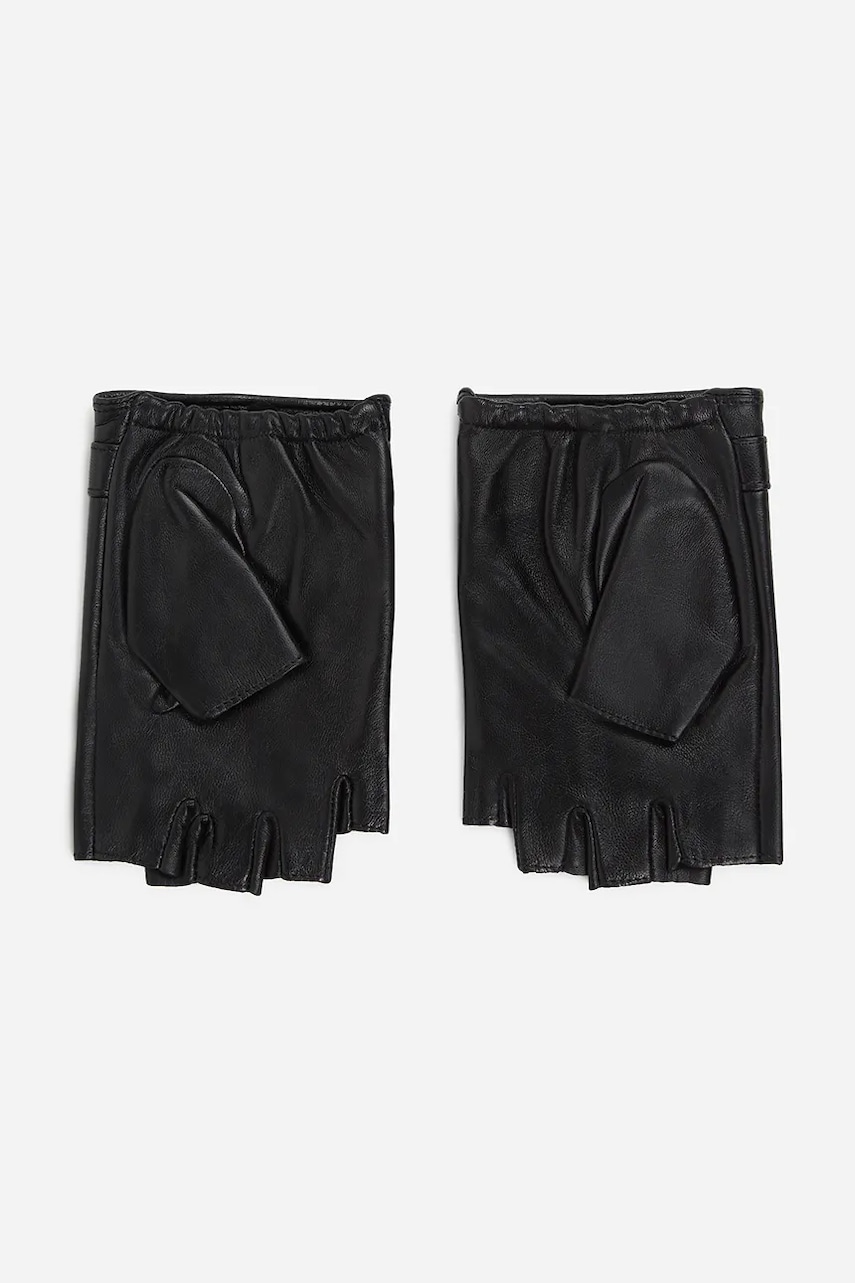 Кожаные митенки Karl Lagerfeld женские цвет чёрный A2W33050 Кожаные митенки Karl Lagerfeld женские цвет чёрный A2W33050