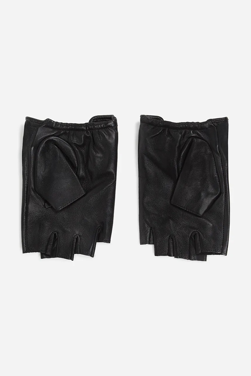 Кожаные митенки Karl Lagerfeld женские цвет чёрный A2W33064 Кожаные митенки Karl Lagerfeld женские цвет чёрный A2W33064