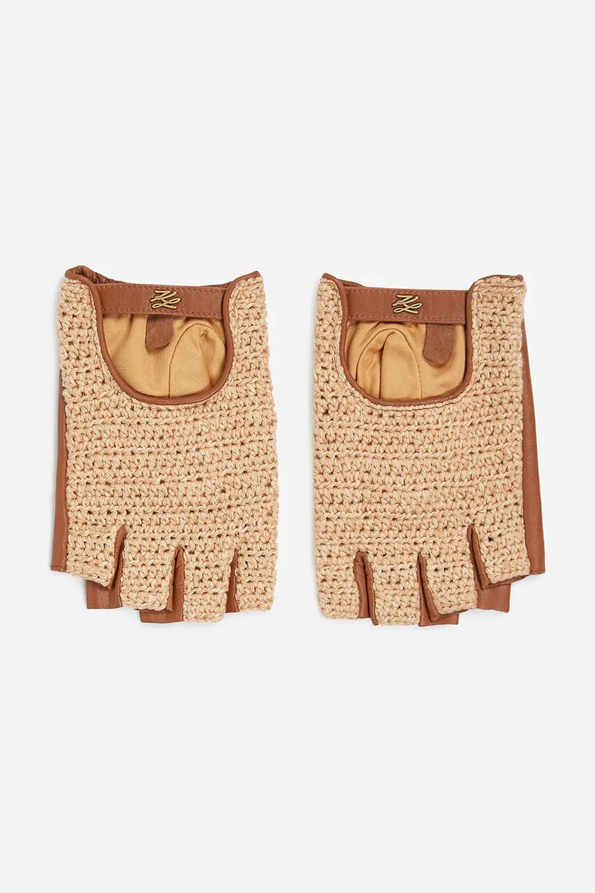 Karl Lagerfeld manusi femei, culoarea maro, A2W33005