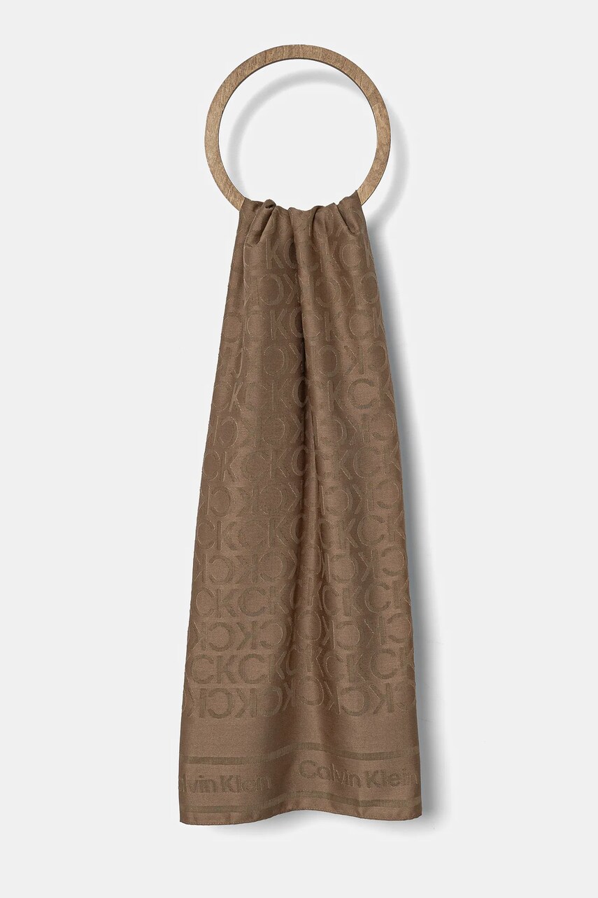 Levně Šátek Calvin Klein béžová barva, K60K612971