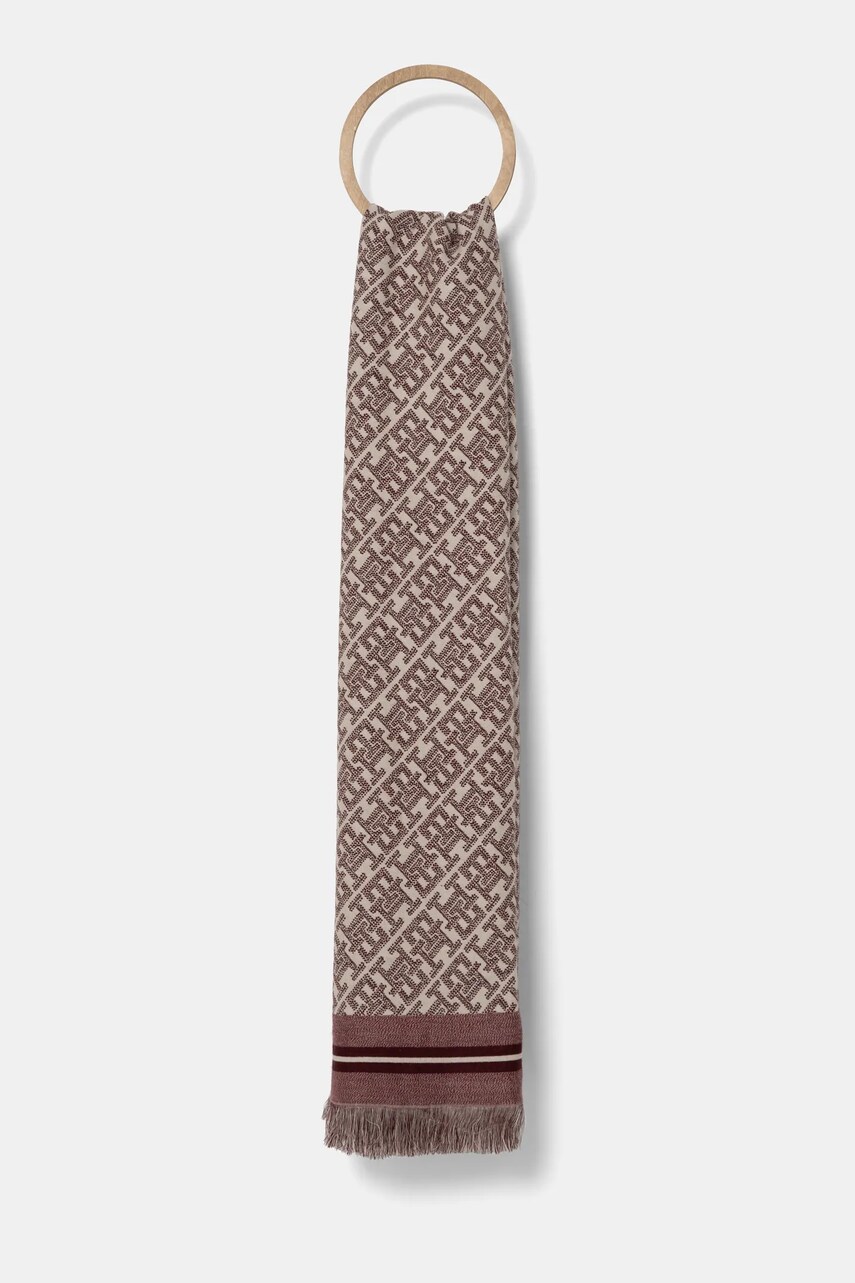 Levně Šátek z vlněné směsi Tommy Hilfiger více barev, vzorovaný, AW0AW16856