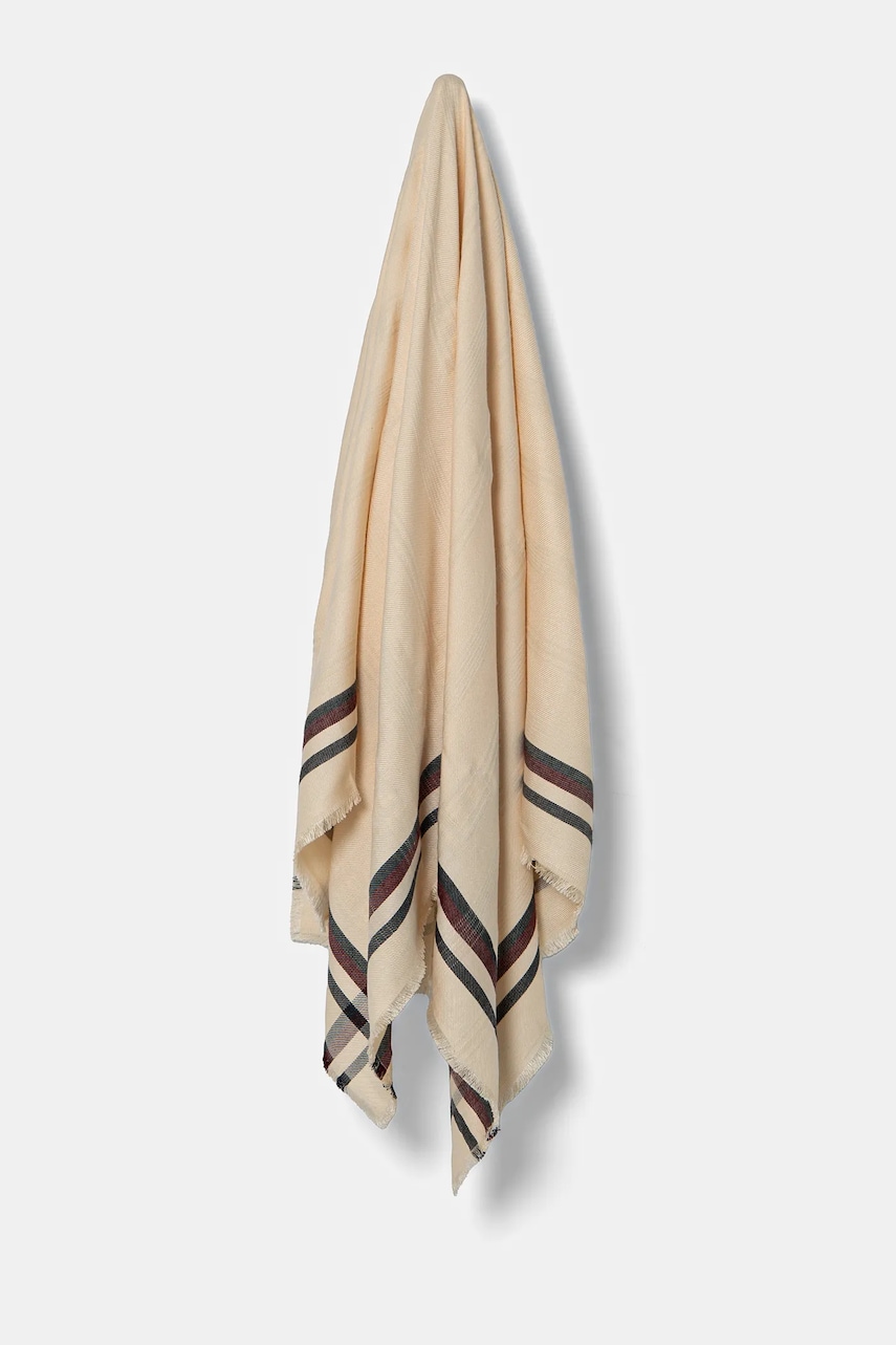 Levně Šátek Tommy Hilfiger béžová barva, AW0AW17351