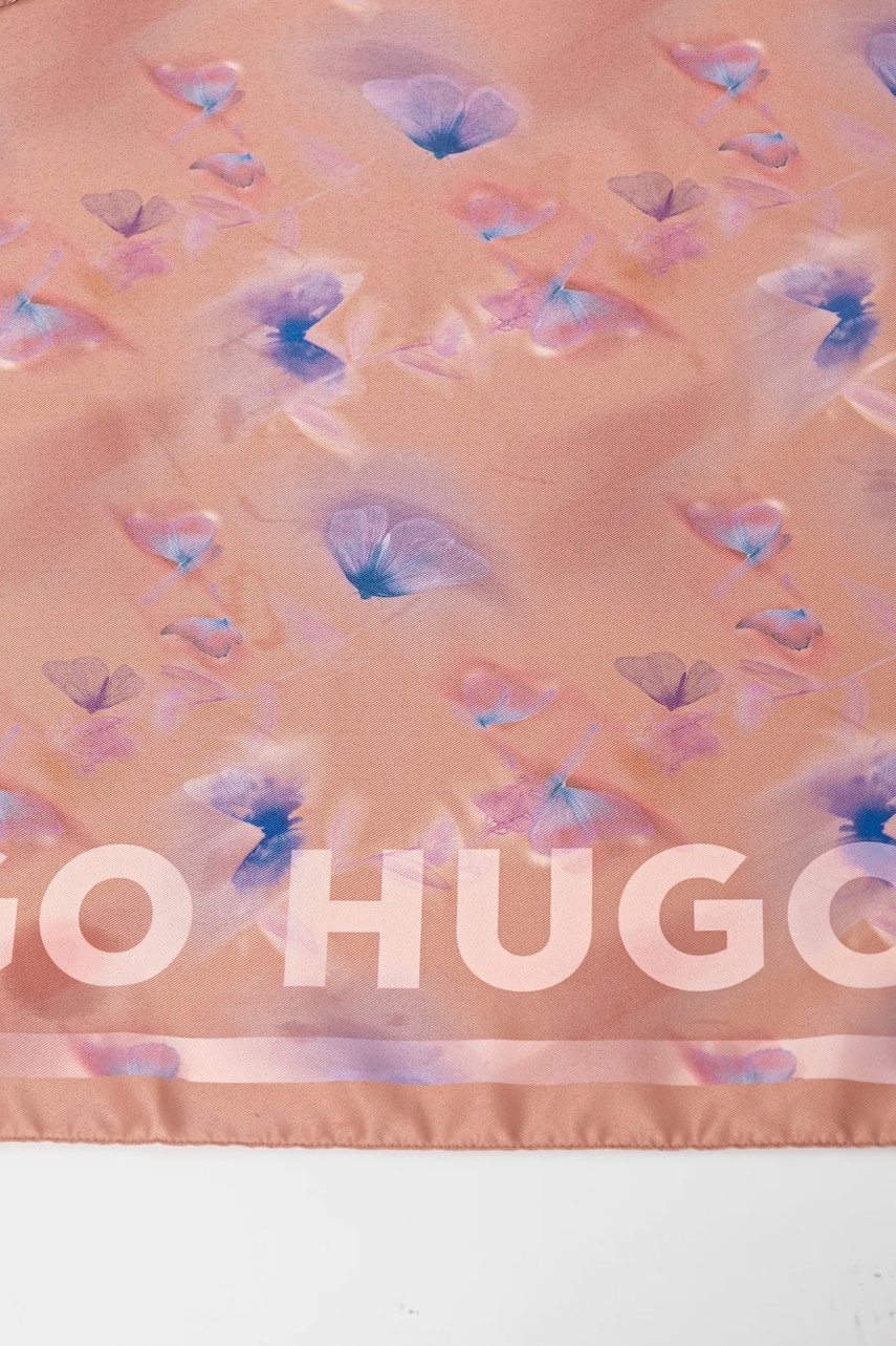 Платок HUGO женский цвет оранжевый узорный 50535470 Платок HUGO женский цвет оранжевый узорный 50535470