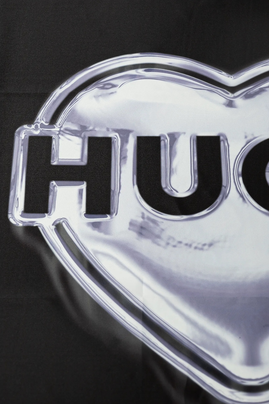 Платок HUGO женский цвет чёрный узорный 50535470 Платок HUGO женский цвет чёрный узорный 50535470