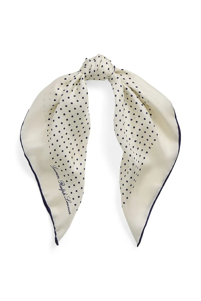 

Копринен шал Lauren Ralph Lauren в бежово с десен 454961462, Бежов