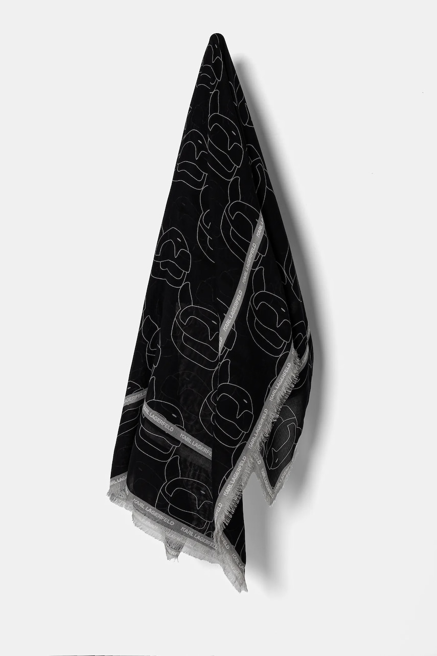 Karl Lagerfeld esarfa femei, culoarea negru, modelator, A1W33152 Karl Lagerfeld esarfa femei, culoarea negru, modelator, A1W33152