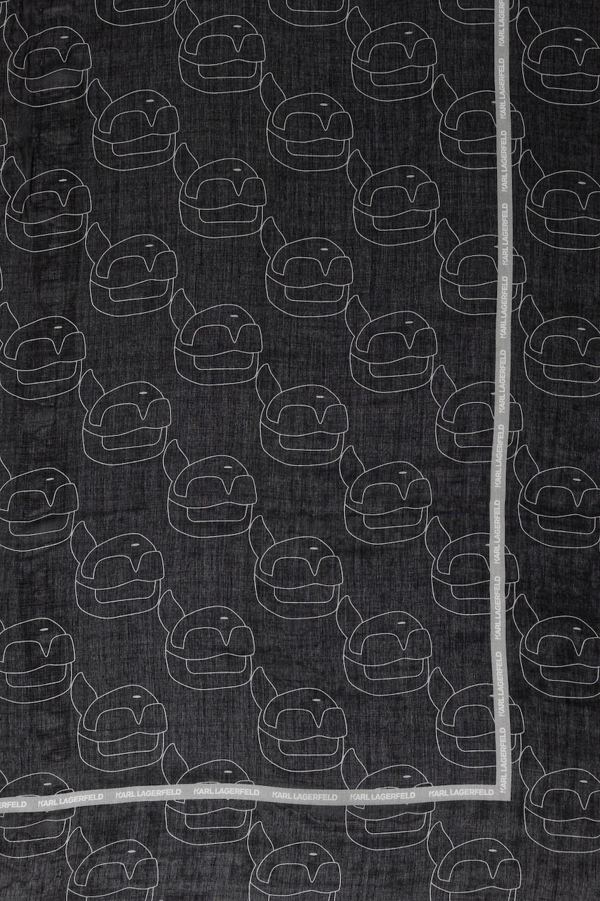 Платок Karl Lagerfeld женский цвет чёрный узор A1W33152 Платок Karl Lagerfeld женский цвет чёрный узор A1W33152