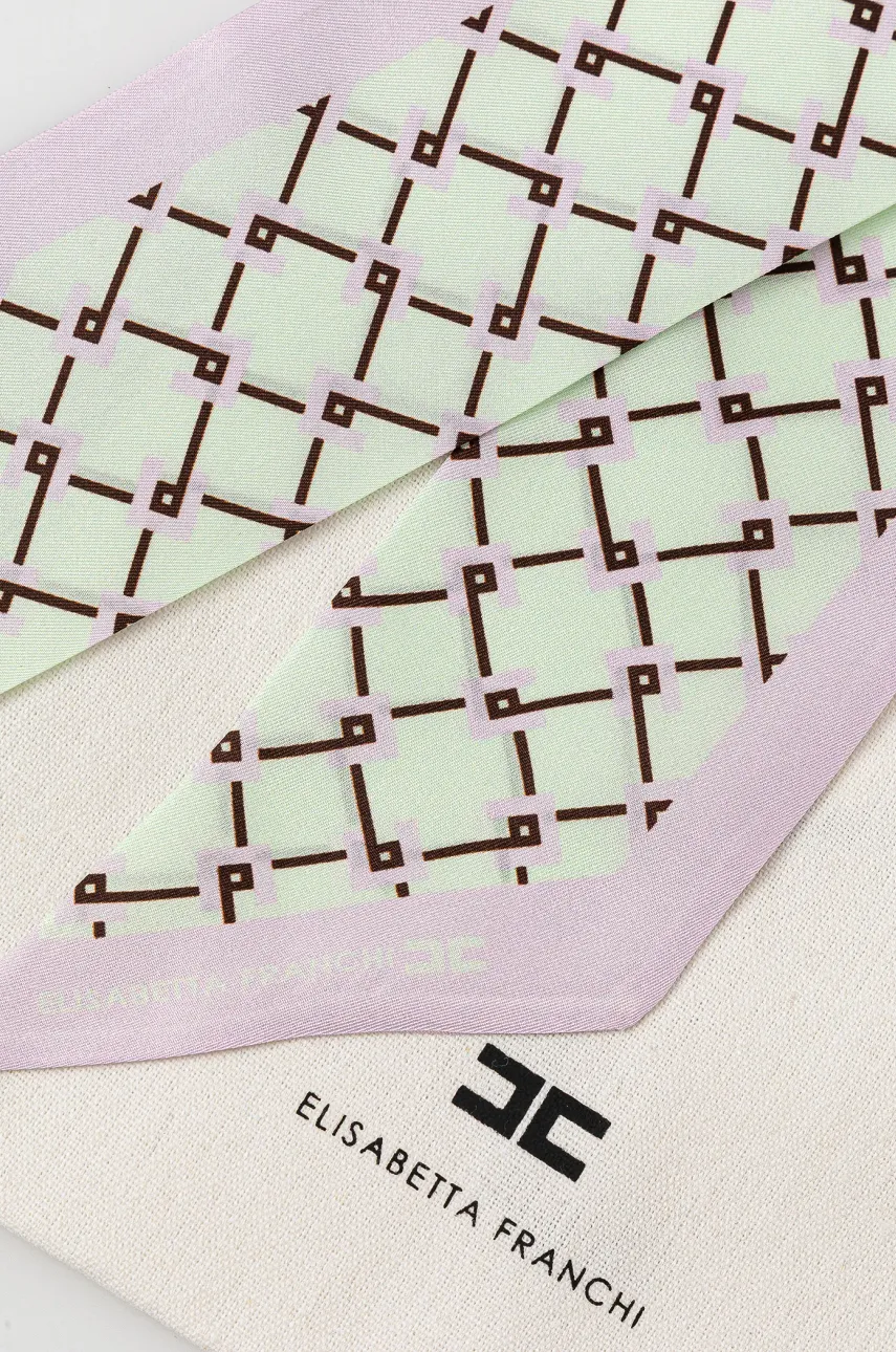 Шелковый платок на шею Elisabetta Franchi женский узор FO03F51E2 Шелковый платок на шею Elisabetta Franchi женский узор FO03F51E2