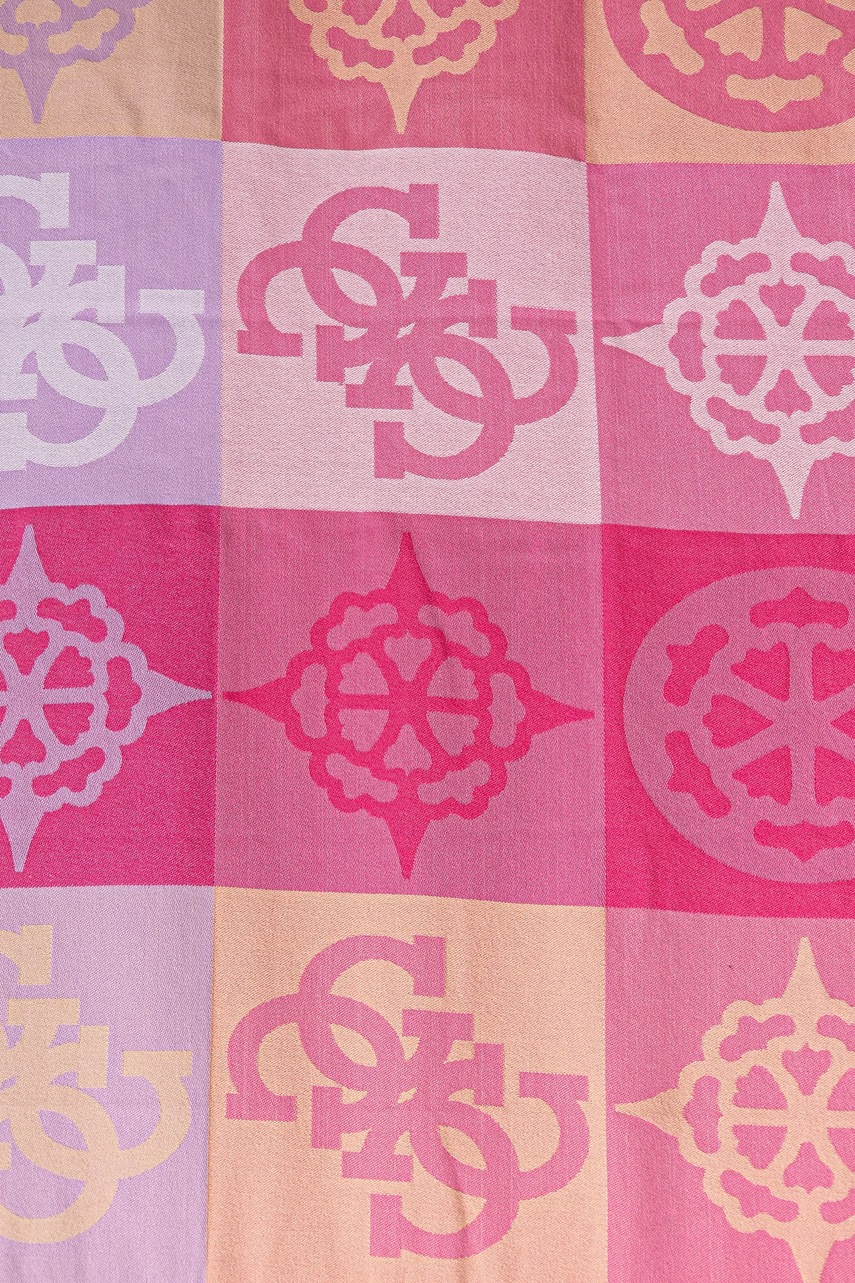 Платок Guess женский цвет розовый узор AW5248 POL03 Платок Guess женский цвет розовый узор AW5248 POL03