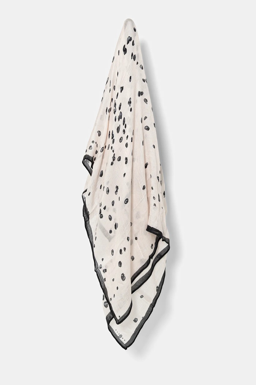 Sisley esarfa culoarea bej, cu imprimeu, 64JUWU01T