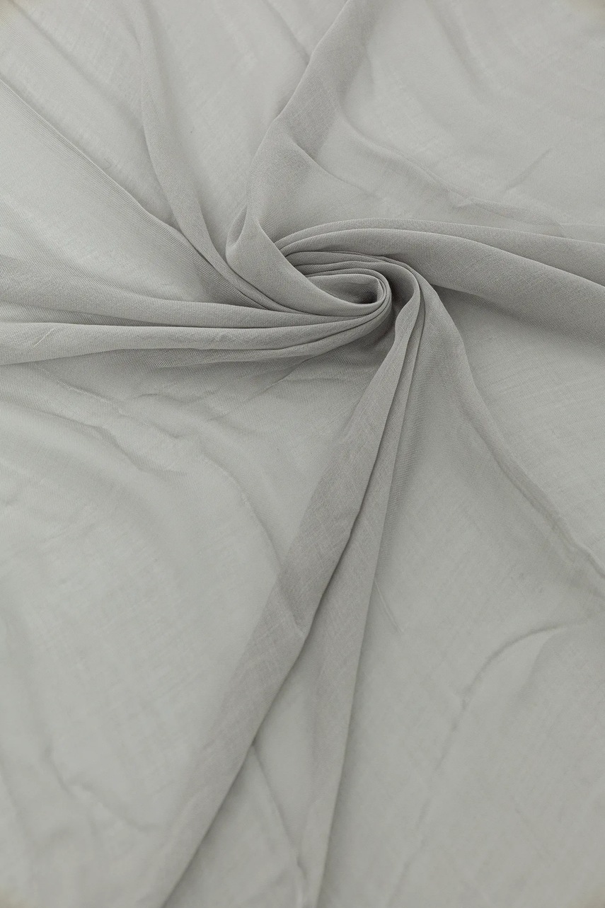 Шарф с примесью шёлка Sisley цвет серый однотонная 6TAEWU01R