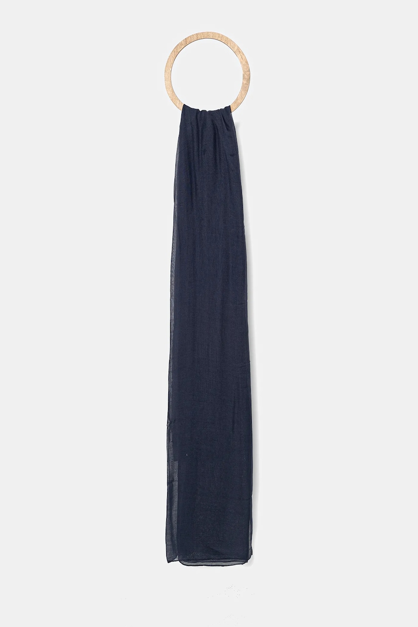 Sisley o eșarfă din amestec de mătase culoarea bleumarin, uni, 6TAEWU01R Sisley o eșarfă din amestec de mătase culoarea bleumarin, uni, 6TAEWU01R