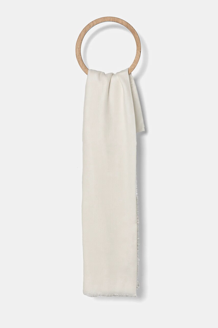 Weekend Max Mara esarfa din amestec de lana femei, culoarea bej, neted, 2515541014600