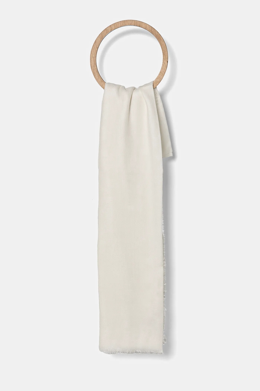 Weekend Max Mara esarfa din amestec de lana femei, culoarea bej, neted, 2515541014600
