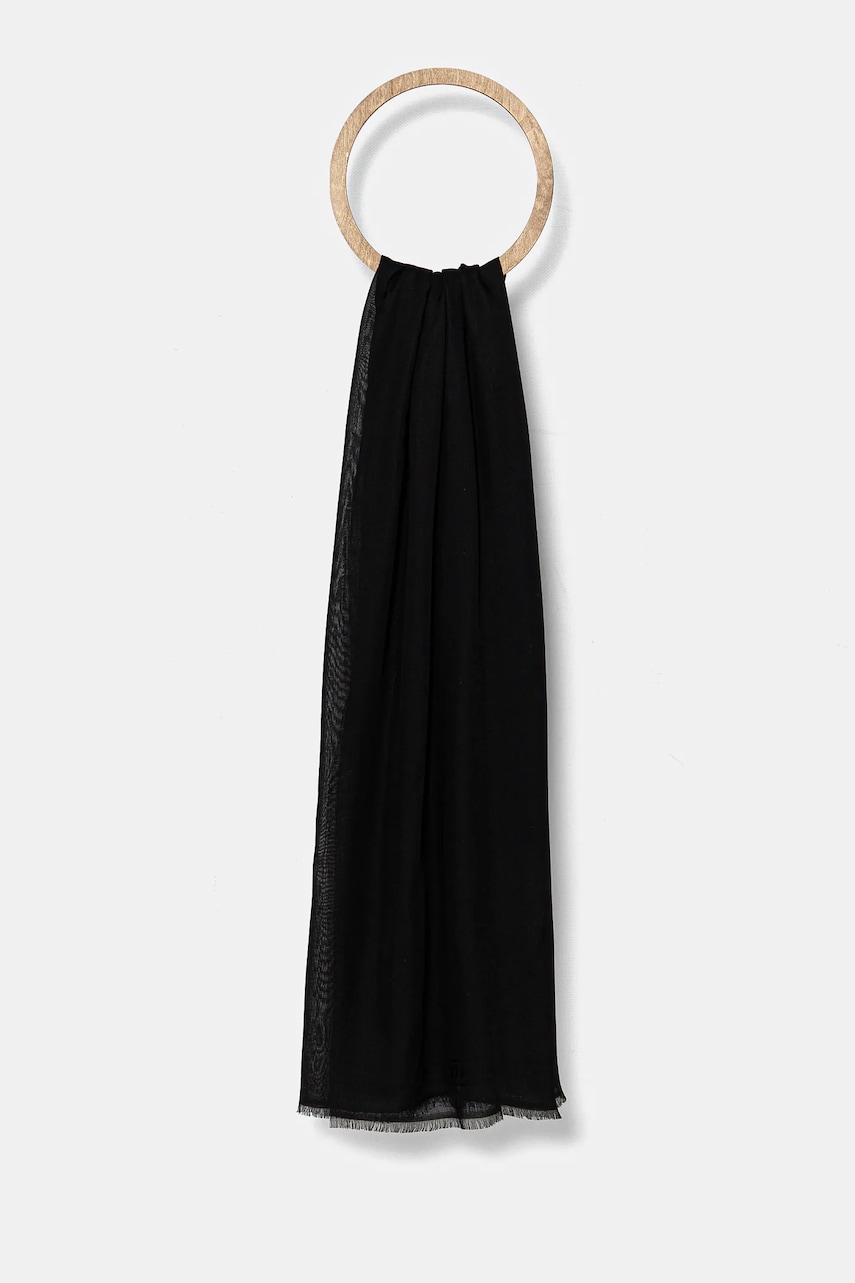 Weekend Max Mara esarfa femei, culoarea negru, modelator, 2515541054600