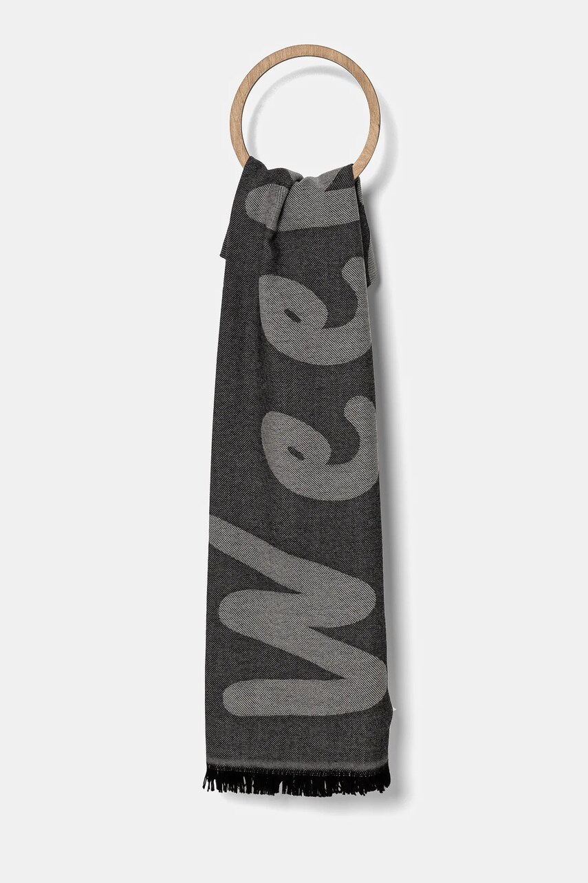 Weekend Max Mara esarfa de lana femei, culoarea negru, modelator, 2515541064600