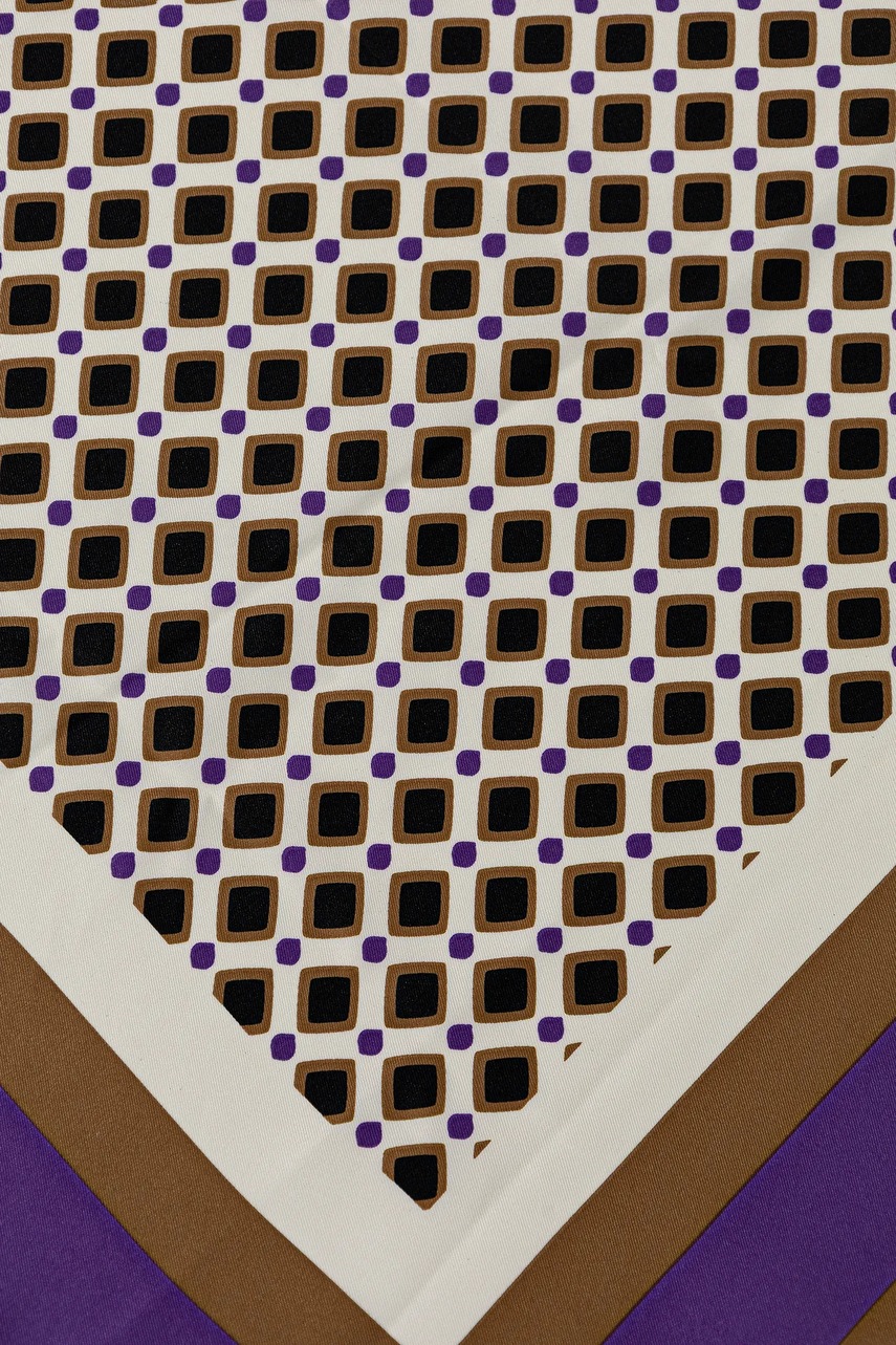 Платок United Colors of Benetton цвет зелёный узор 6SJ9DU013