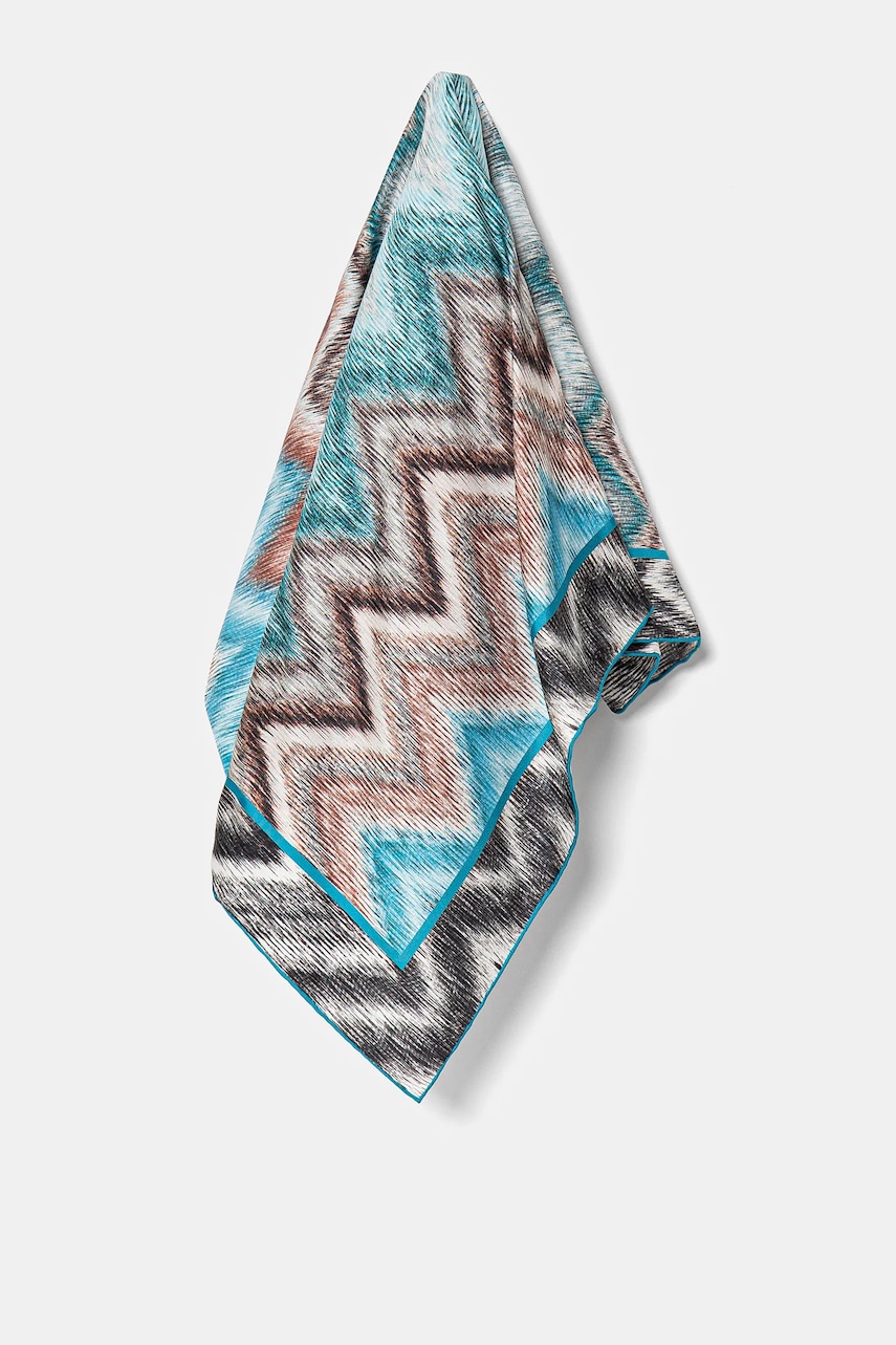 Missoni esarfa de matase femei, culoarea gri, modelator, FO41TWDA045 Missoni esarfa de matase femei, culoarea gri, modelator, FO41TWDA045