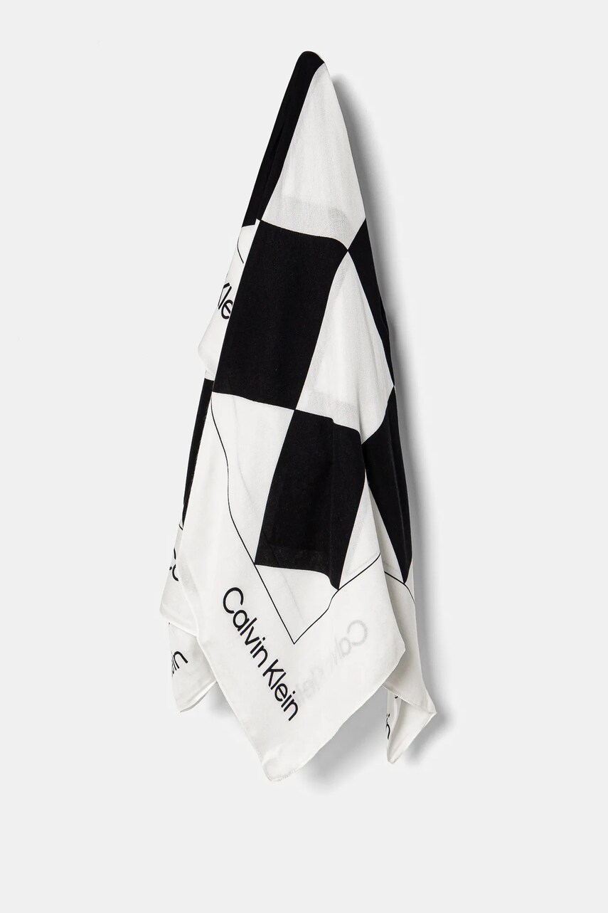 Levně Šátek Calvin Klein černá barva, K60K613232