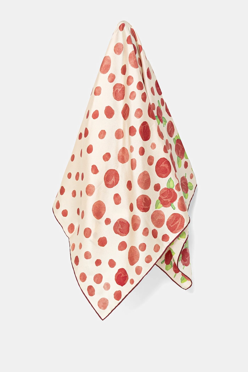 Furla eșarfă de mătase culoarea portocaliu, cu imprimeu, WT00021.BX3854.2673S4401