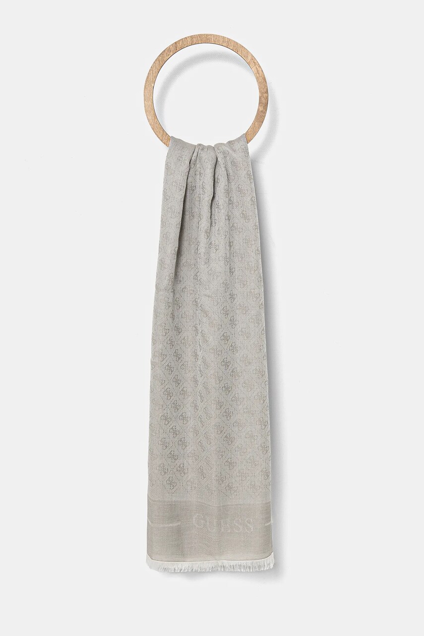Levně Šála Guess ZAMIRA šedá barva, AW5277 MOD03