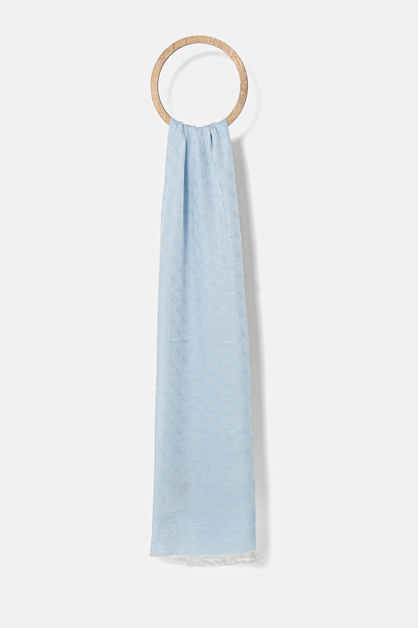 Levně Šála Guess ZAMIRA modrá barva, AW5277 MOD03