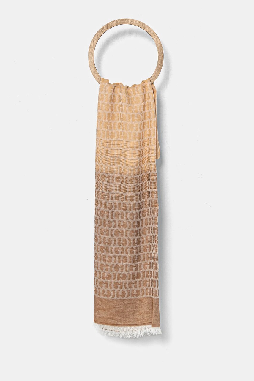 Levně Šála Guess hnědá barva, AW5279 COT03