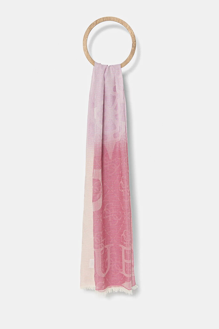Levně Šála Guess ARNELA růžová barva, AW5280 COT03