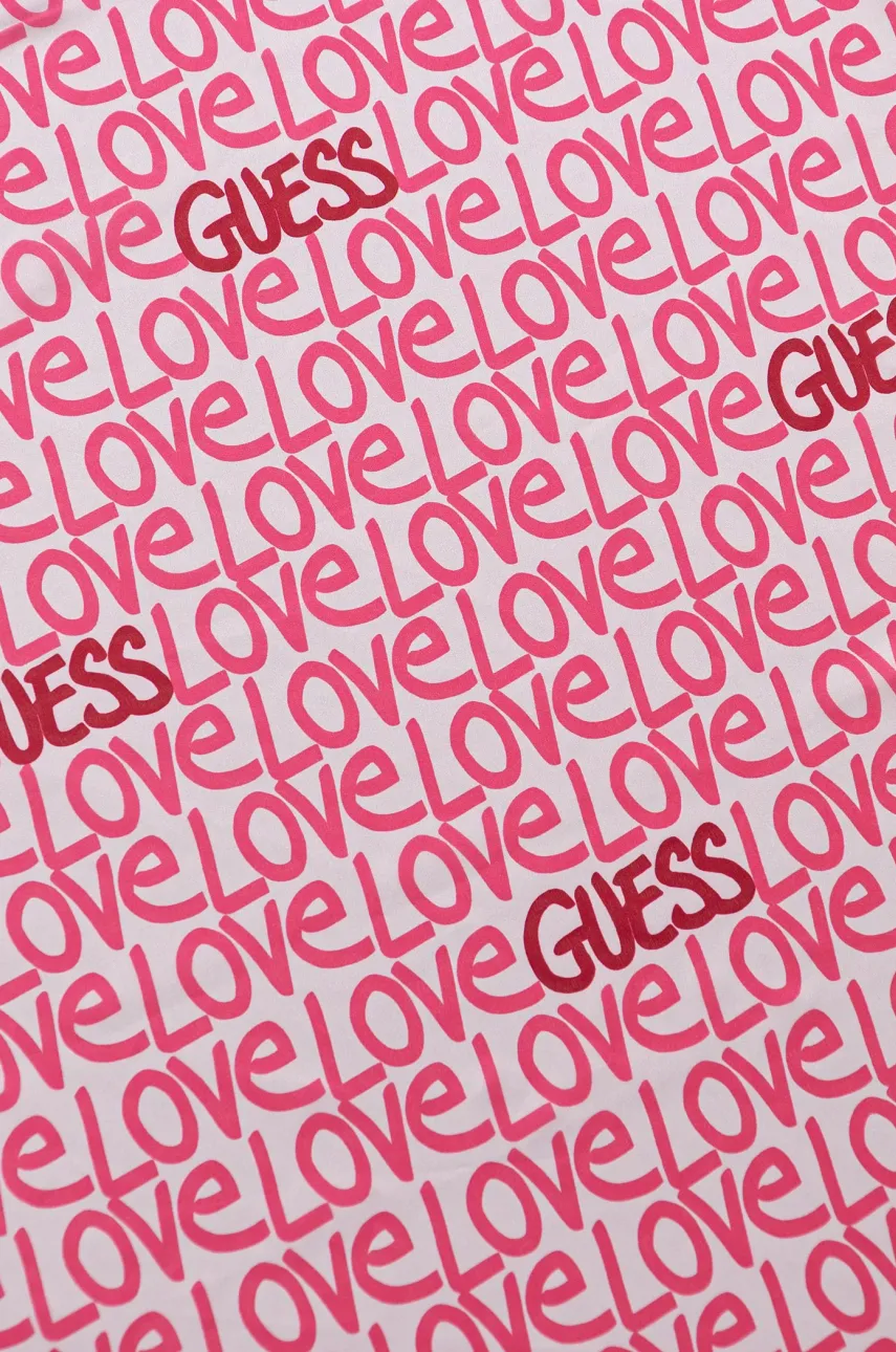 Платок Guess женский цвет розовый узор AW5299 SIL03 Платок Guess женский цвет розовый узор AW5299 SIL03
