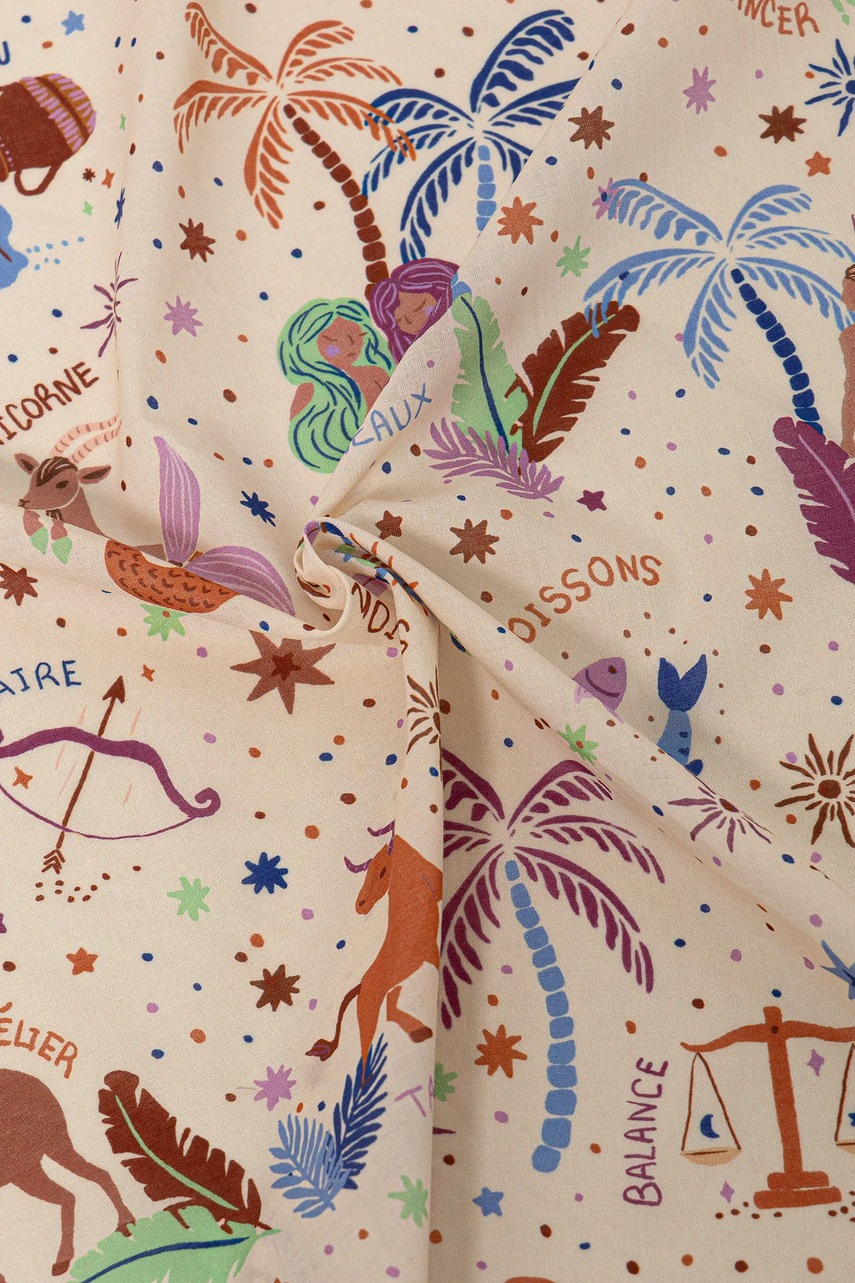 Хлопковый шарф womensecret цвет белый узор 7899679