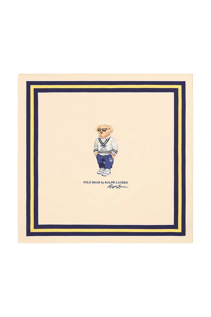 Levně Bavlněný šátek Polo Ralph Lauren bílá barva, 449973182