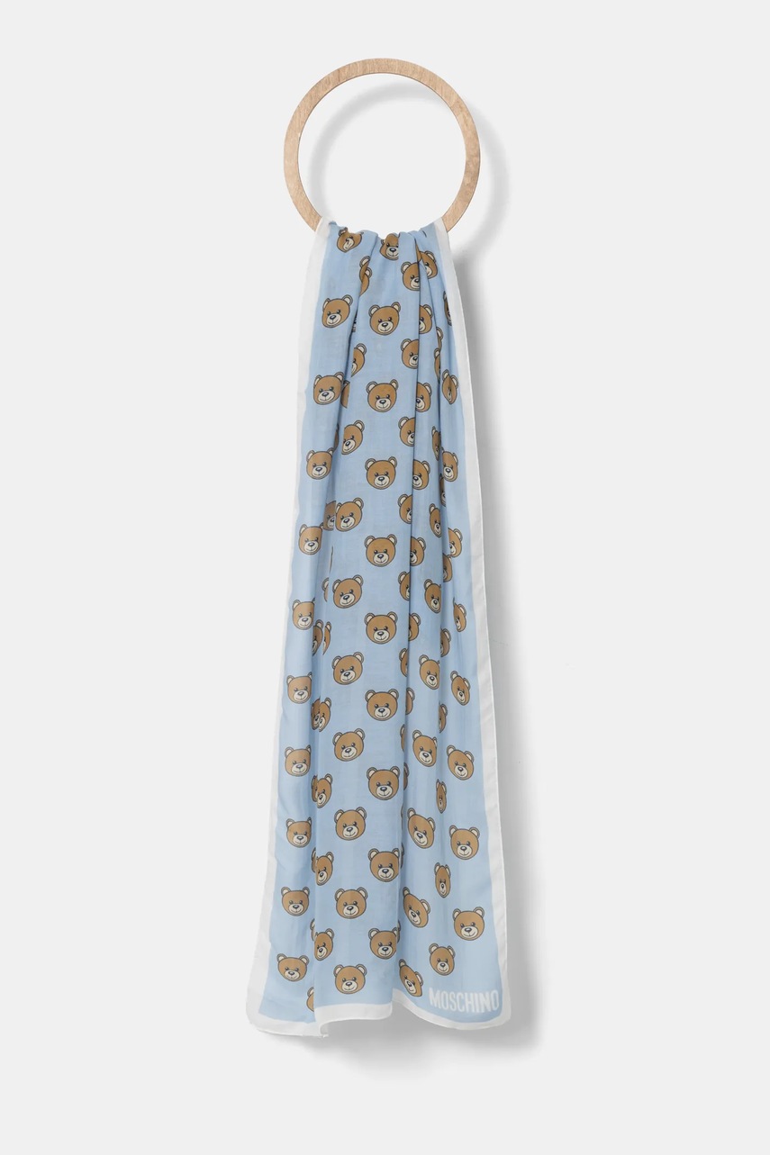 Šála Moschino modrá barva, M5217 0E5169