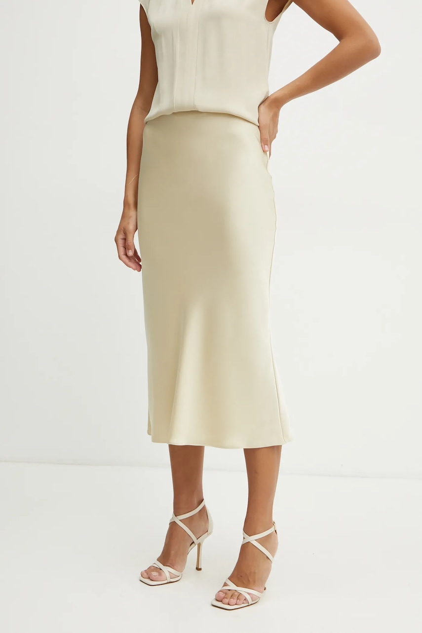 Levně Sukně Patrizia Pepe béžová barva, maxi, 8G0420 A459